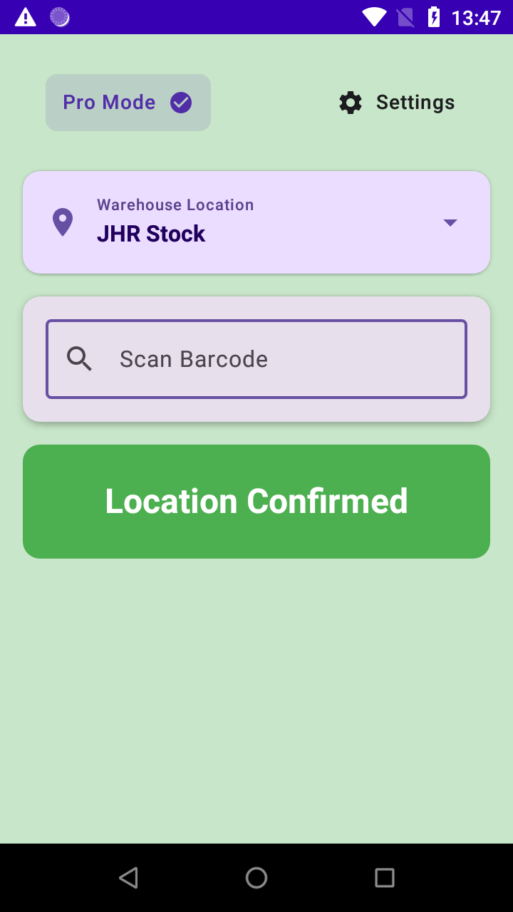Correct location scan